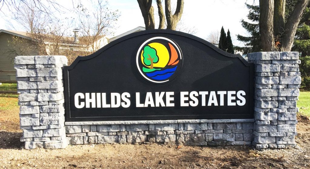 Childs Lake Monument Sign