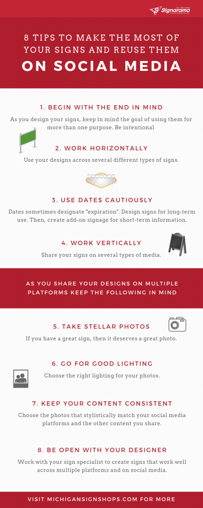 infographic for reusing signs on social media