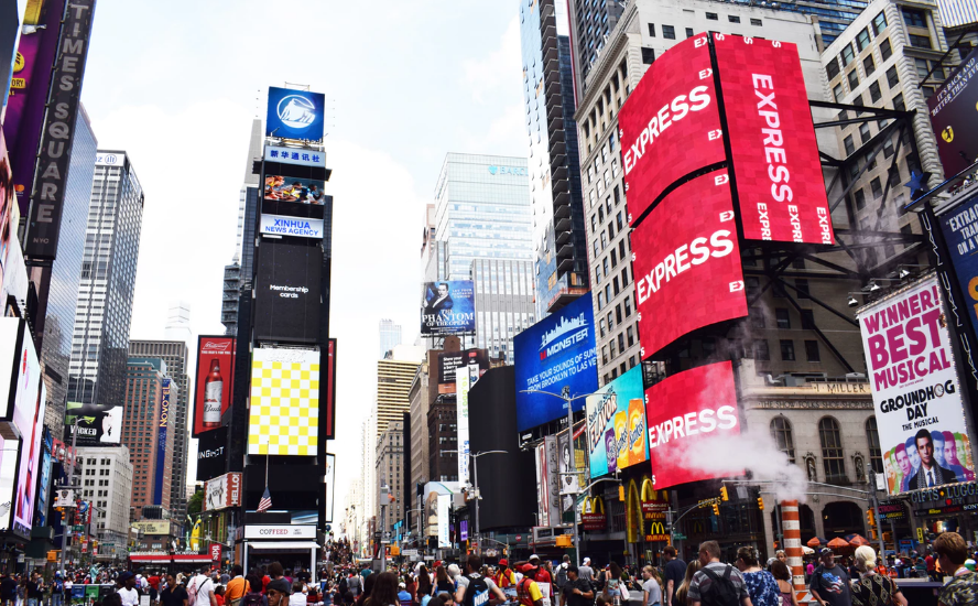 Big colored billboards