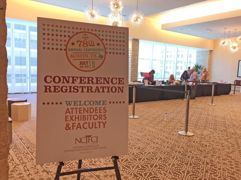 Conference registration signage